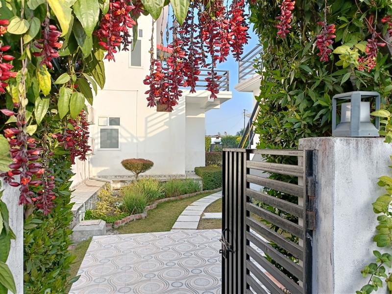 Luxury boutique homestay entrance at Hriday Bhoomi Jim Corbett