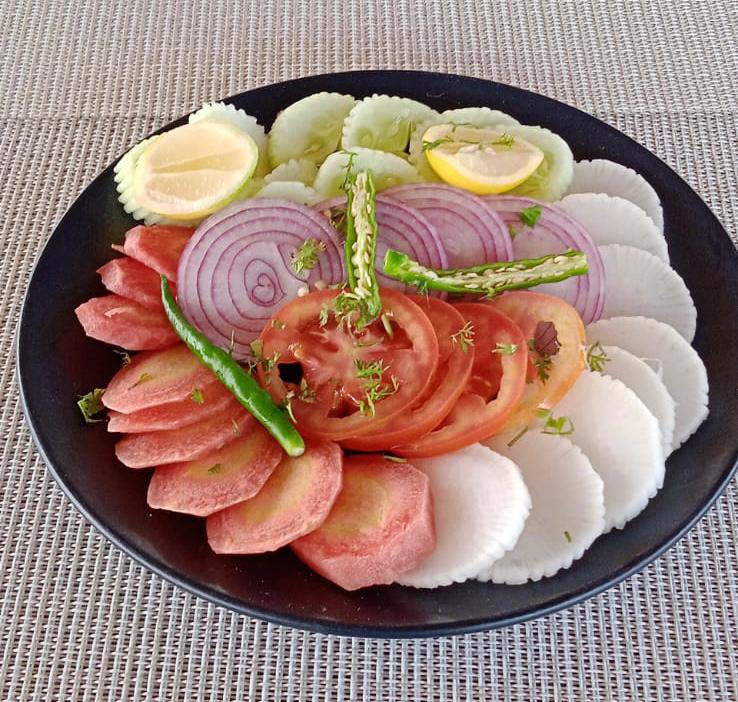 Fresh Green Salads at cottage