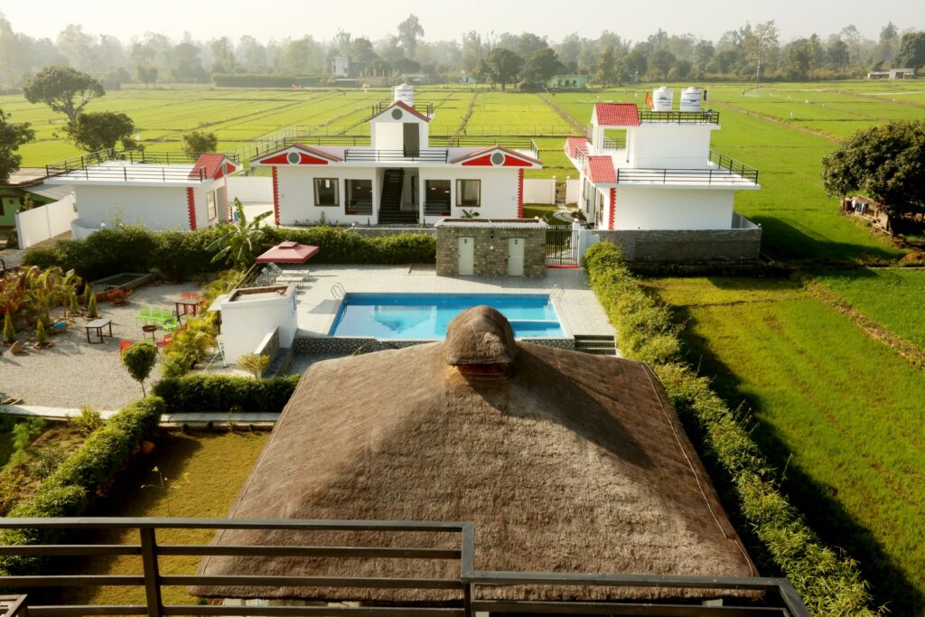 Stunning view of Cottage resort in Dhela, Jim Corbett